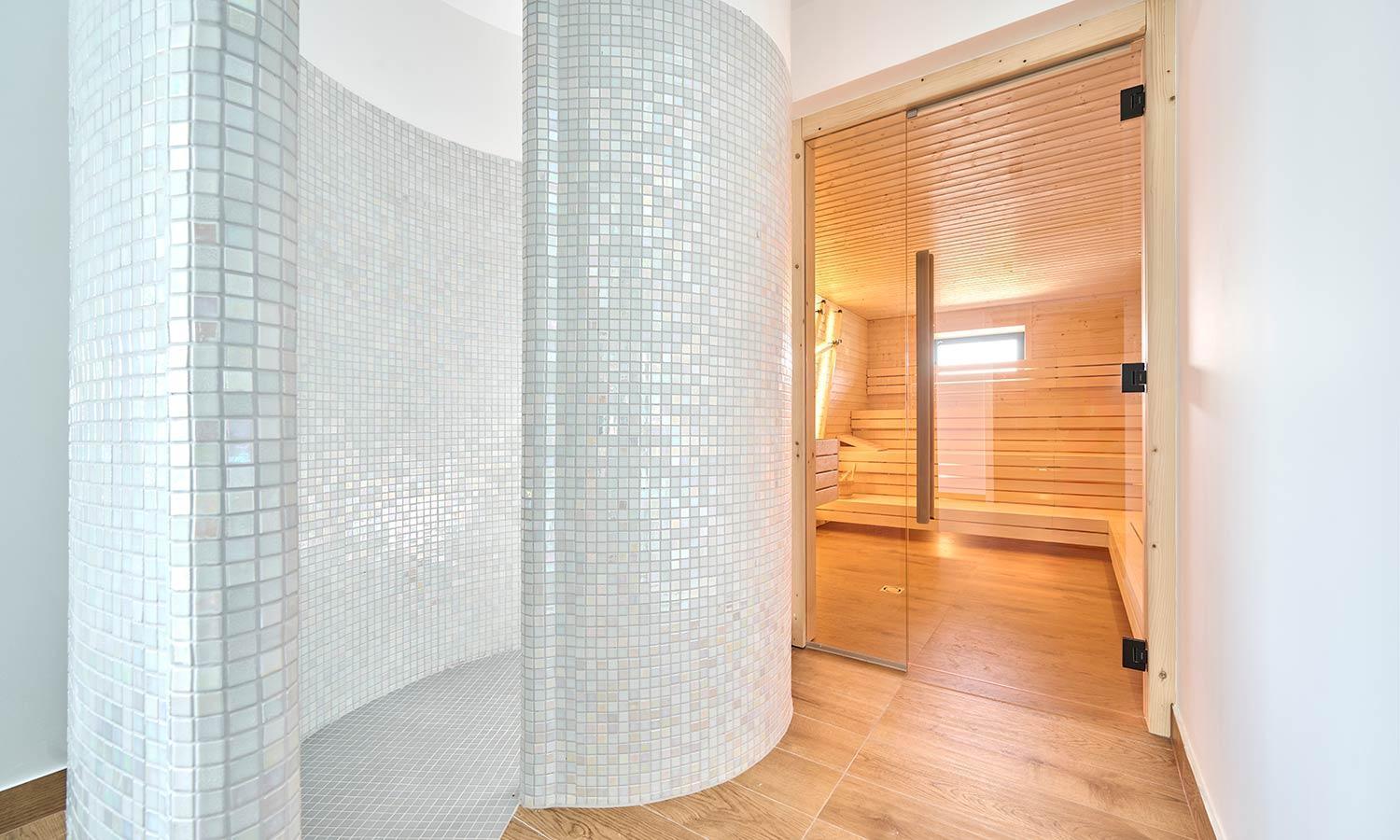 Aminess Style Glamping Villas & Holiday Homes Atea Njivice Exteriör bild A modern Finnish sauna