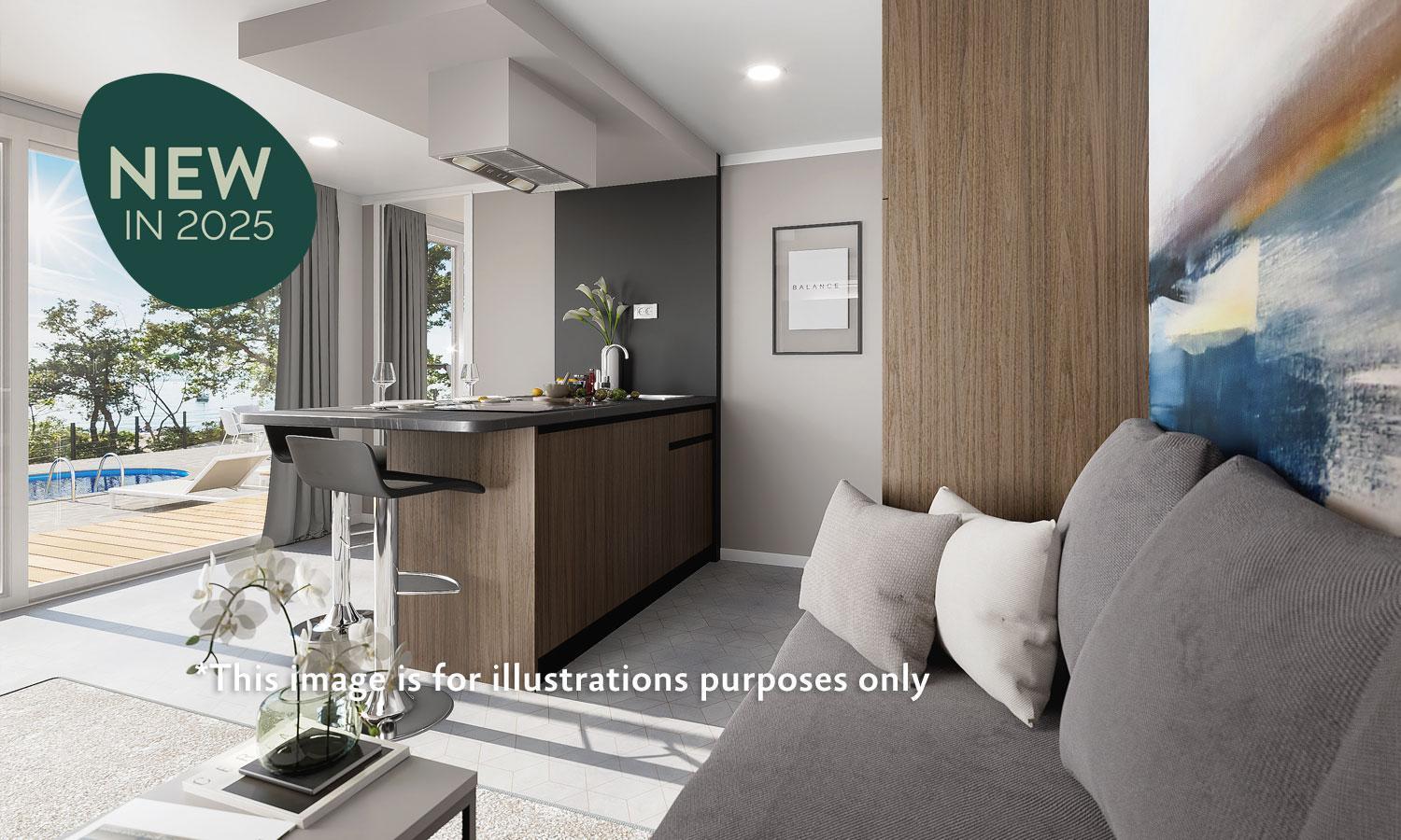 Aminess Style Glamping Villas & Holiday Homes Atea Njivice Exteriör bild Interior of a typical apartment