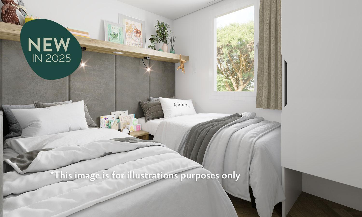 Aminess Style Glamping Villas & Holiday Homes Atea Njivice Rum bild The proposed bedroom design for the new 2025 Village